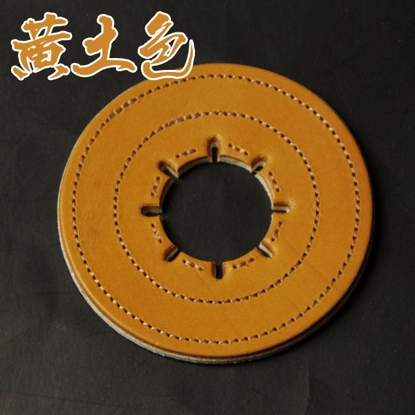 竹刀用 鍔止め(つば止め) 本革製手作り鍔止め ○明鏡 ○Lサイズ(39柄