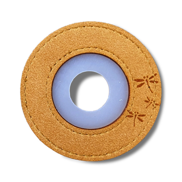 剣道 竹刀 つば止め ○鹿革風茶革鍔止め (ウルトラスエード) Lサイズ