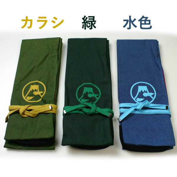 加工所取寄品】 剣道 竹刀袋 ○帆布鮫調染富士紋略式 2.5本入