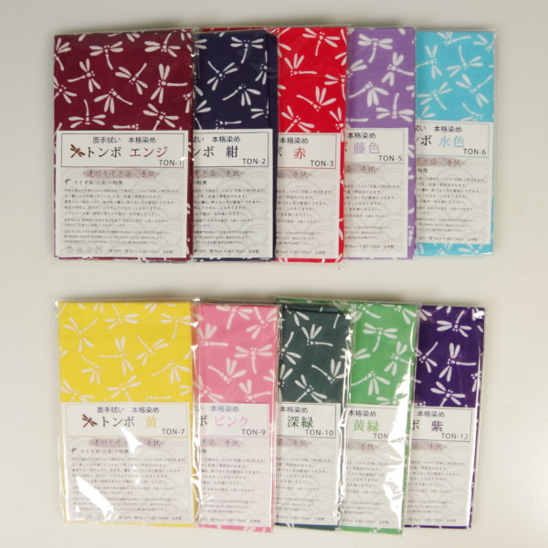 手拭い 面手拭 本格染め（注染）○トンボ